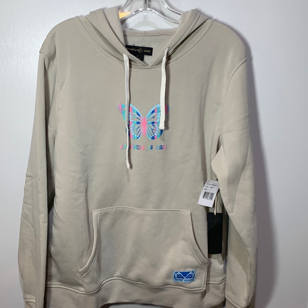 Brooklyn Cloth Beige Choose Kindness Hoodie